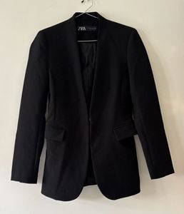 Zara Black Double Breasted Blazer