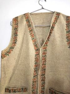 Embroidered Wool Vest