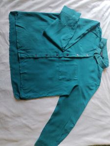 Teal Button-Down Shirt