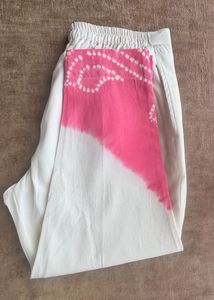 Pink Bandhani Kurti Set with Dupatta