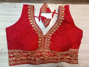 Embroidered Red Blouse