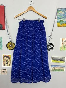 Blue Polka Dot Midi Skirt💙🤍