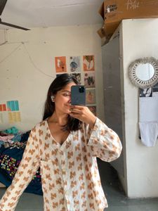 Patterned Long Sleeve Top