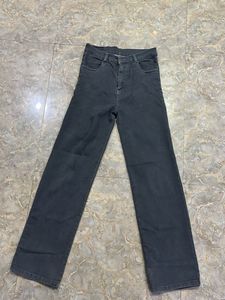 Grey Wide Leg Jeans