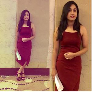 Burgundy Bodycon Dress