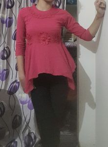 Crop Top ,hot Pink, Body Fitting,party Wear,