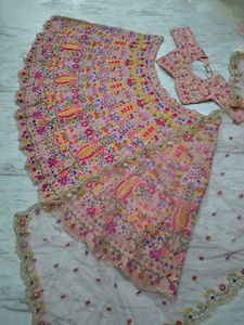 Floral Lehenga Choli with Unstitched Blouse