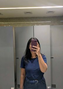 blue top for office wear
