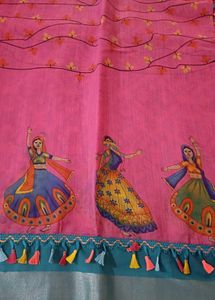 Pink Printed Saree