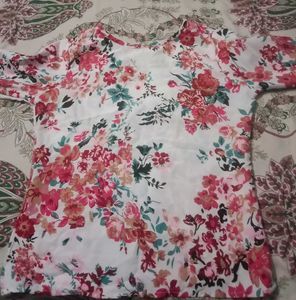 White Floral Top