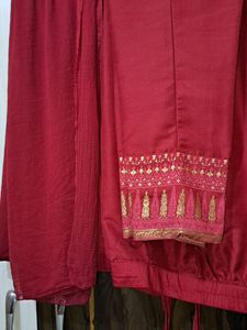 Myntra Maroon Complete Suit Set 🔥