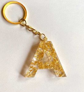Golden 'A' Initial Keychain+Free Gift
