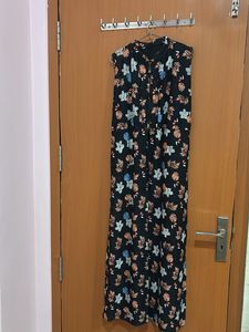 Floral Sleeveless Maxi Dress front ans side slit
