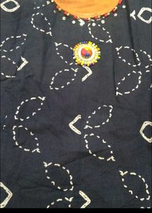 Elegant Blue &amp; Orange Kurta