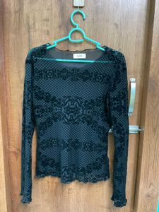Elegant Black Lace Top