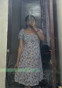 Blue Floral Dresss