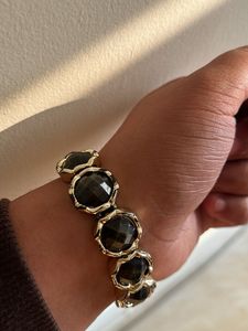 Gold & Black Stone Bracelet