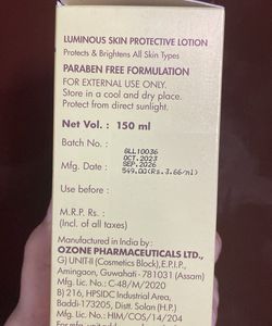 Ozone Glo Radiance Lotion