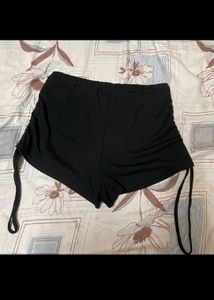 black shorts