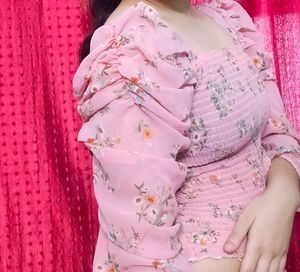 Floral Smocked Crop Top
