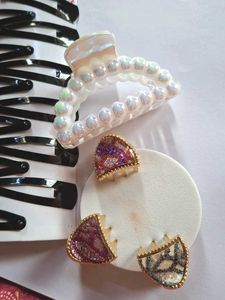 Black Hair Clips - Set of 12 +Surprise Gift