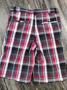 Combo Of 2 ;-Boys Checks Cargo Shorts