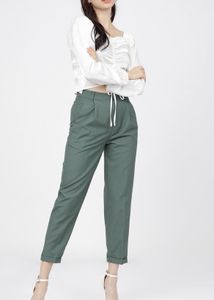 Green Relaxed Fit Trousers