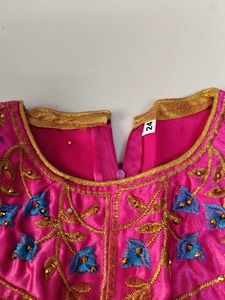 Pink Blue Lehenga Set...