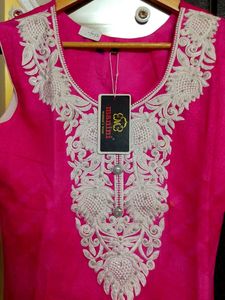 Pink Embroidered Kurta