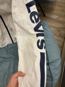 white windcheater jacket