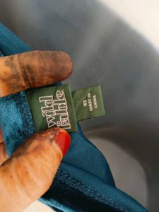 Teal Velvet Mini Skirt