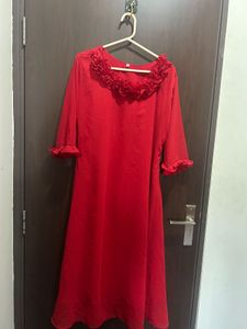 Red Ruffled Dress