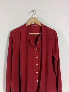 Maroon Plain Casual Top (Women)