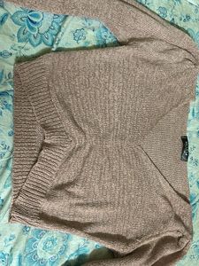 Blush Breeze Pink Netted Wool Top – Sheer Long Sle