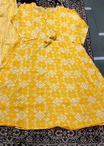 Frock Pant Dupatta Set