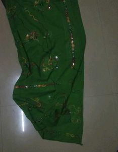 Green Embroidery Work Dupattas