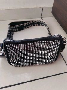 Stylish Rhinestone Crossbody Bag