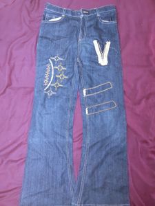 Dark Blue Denim Bell Bottom Jeans