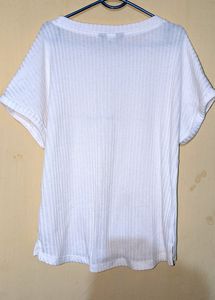 Ribbed Pinteresty White Top