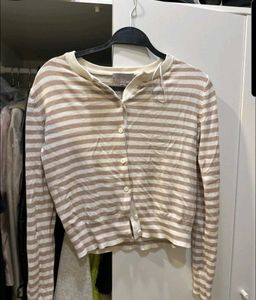 Striped Cardigan Sweater