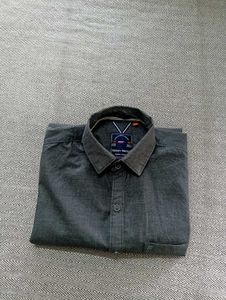 Dark Gray Button-Down Shirt