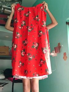 Flower Printed A Line New Dress