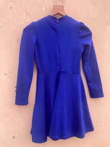 Royal Blue Fit &amp; Flare Party Dress