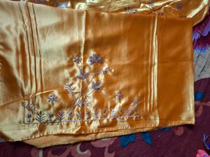 Yellow SATIN Pure Poshak