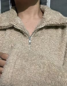 Fuzzy Leopard Trim Jacket