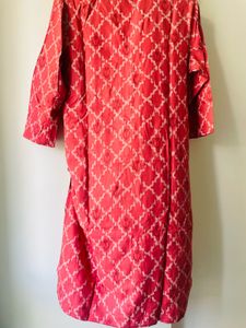 🌷Carrot Color Flowy Red Kurta