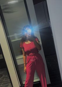 Pink Knit Button-Up Top