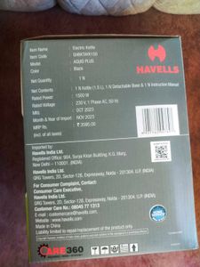 Havells Electric Kettle 1.5 Ltr#absolutely New