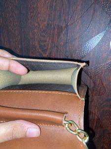 Mango Mini Brown Leather Bag