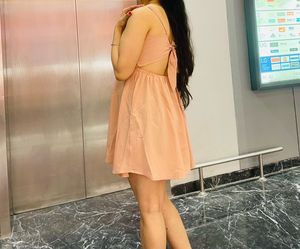 Peach Mini Sundress